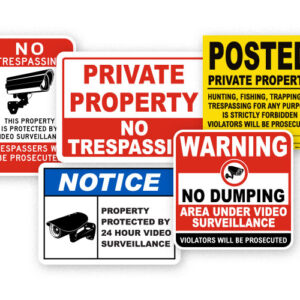 Security Notice Signage
